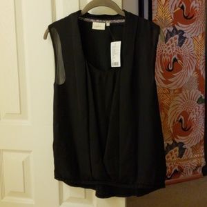 Black sleeveless top - anthropologie